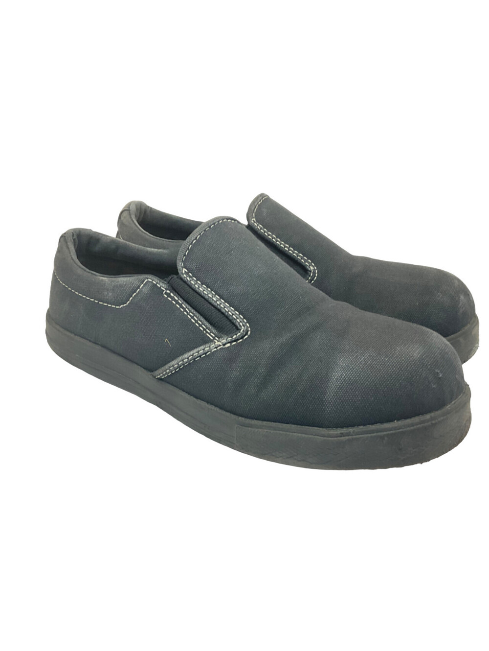 Dakota Women's 1008 Lightweight ATSP Canvas Slip-On Work Shoes Black Size 8.5M